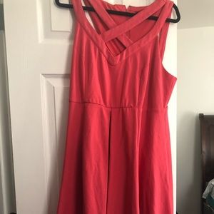 Coral skater dress brand new